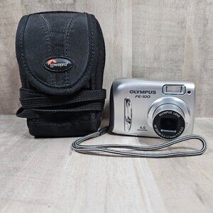 Olympus FE-100 4.0 Megapixel Camera With Livepro Case Works No Card